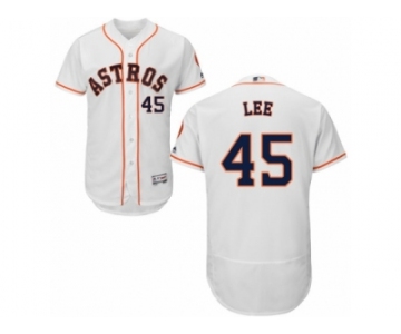 Men's Majestic Houston Astros #45 Carlos Lee White Flexbase Authentic Collection MLB Jersey