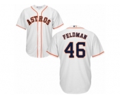 Men's Majestic Houston Astros #46 Scott Feldman Authentic White Home Cool Base MLB Jersey