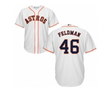 Men's Majestic Houston Astros #46 Scott Feldman Authentic White Home Cool Base MLB Jersey