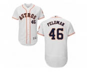 Men's Majestic Houston Astros #46 Scott Feldman White Flexbase Authentic Collection MLB Jersey