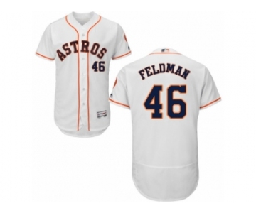 Men's Majestic Houston Astros #46 Scott Feldman White Flexbase Authentic Collection MLB Jersey