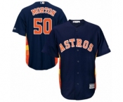 Men's Majestic Houston Astros #50 Charlie Morton Replica Navy Blue Alternate Cool Base MLB Jersey