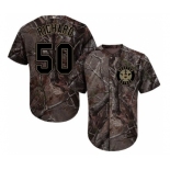 Men's Majestic Houston Astros #50 J.R. Richard Authentic Camo Realtree Collection Flex Base MLB Jersey