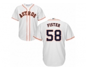 Men's Majestic Houston Astros #58 Doug Fister Replica White Home Cool Base MLB Jersey