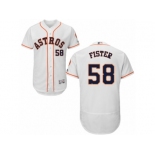 Men's Majestic Houston Astros #58 Doug Fister White Flexbase Authentic Collection MLB Jersey