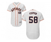 Men's Majestic Houston Astros #58 Doug Fister White Flexbase Authentic Collection MLB Jersey