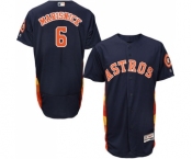 Men's Majestic Houston Astros #6 Jake Marisnick Navy Blue Alternate Flex Base Authentic Collection MLB Jersey