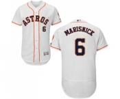 Men's Majestic Houston Astros #6 Jake Marisnick White Home Flex Base Authentic Collection MLB Jersey