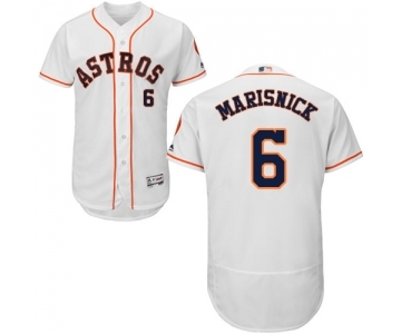 Men's Majestic Houston Astros #6 Jake Marisnick White Home Flex Base Authentic Collection MLB Jersey