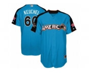 Men's Majestic Houston Astros #60 Dallas Keuchel Replica Blue American League 2017 MLB All-Star MLB Jersey