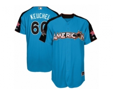 Men's Majestic Houston Astros #60 Dallas Keuchel Replica Blue American League 2017 MLB All-Star MLB Jersey