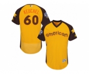 Men's Majestic Houston Astros #60 Dallas Keuchel Yellow 2016 All-Star American League BP Authentic Collection Flex Base MLB Jersey