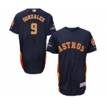 Men's Majestic Houston Astros #9 Marwin Gonzalez Navy Blue Alternate 2018 Gold Program Flex Base Authentic Collection MLB Jersey