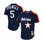 Men's Mitchell and Ness 1988 Houston Astros #5 Jeff Bagwell Replica Navy Blue Throwback MLB Jersey