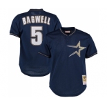 Men's Mitchell and Ness 1997 Houston Astros #5 Jeff Bagwell Authentic Navy Blue Throwback MLB Jersey