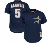 Men's Mitchell and Ness 1997 Houston Astros #5 Jeff Bagwell Authentic Navy Blue Throwback MLB Jersey