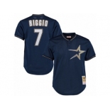 Men's Mitchell and Ness 1997 Houston Astros #7 Craig Biggio Replica Navy Blue Throwback MLB Jersey