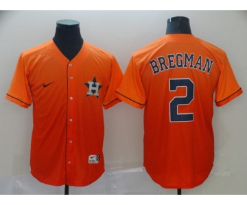 Men's Nike Houston Astros  #2 Alex Bregman  Orange Drift Fashion MLB Jersey