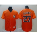 Men's Nike Houston Astros #27 Jose Altuve Replica Orange Drift Fashion MLB Jersey