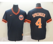 Men's Nike Houston Astros #4 George Springer Navy Blue M&N MLB Jersey