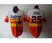 mlb houston astros #25 cruz m&n white orange