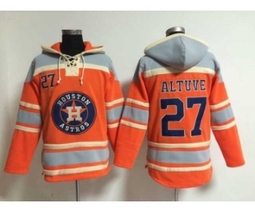 mlb jerseys Houston Astros #27 Jose Altuve Orange[pullover hooded sweatshirt]