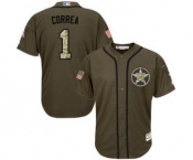 mlb jerseys houston astros #1 carlos correa green salute to service