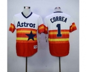 mlb jerseys houston astros #1 correa white-orange[m&n]