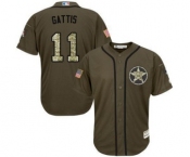 mlb jerseys houston astros #11 evan gattis green salute to service