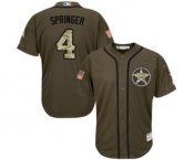 mlb jerseys houston astros #4 george springer green salute to service