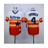 mlb jerseys houston astros #4 springer white-orange[m&n]