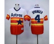 mlb jerseys houston astros #4 springer white-orange[m&n]