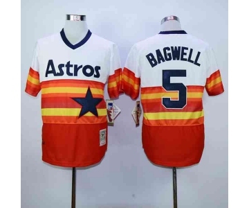 mlb jerseys houston astros #5 bagwell white-orange[m&n]