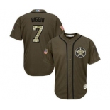 mlb jerseys houston astros #7 craig biggio green salute to service