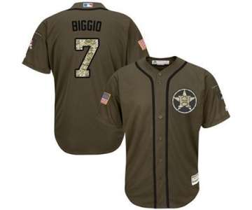 mlb jerseys houston astros #7 craig biggio green salute to service