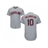 Cleveland Indians #10 Edwin Encarnacion Grey Flexbase Authentic Collection Stitched MLB Jersey