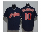 Cleveland Indians #10 Edwin Encarnacion Navy Blue New Cool Base Stitched MLB Jersey