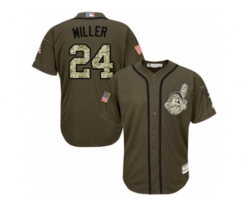 Cleveland Indians #24 Andrew Miller Authentic Green Salute to Service MLB Jersey