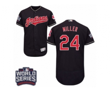 Cleveland Indians #24 Andrew Miller Navy Blue 2016 World Series Bound Flexbase Authentic Collection MLB Jersey