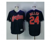 Cleveland Indians #24 Andrew Miller Navy Blue New Cool Base Stitched MLB Jersey