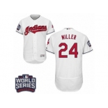 Cleveland Indians #24 Andrew Miller White 2016 World Series Bound Flexbase Authentic Collection MLB Jersey