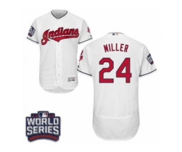 Cleveland Indians #24 Andrew Miller White 2016 World Series Bound Flexbase Authentic Collection MLB Jersey