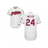 Cleveland Indians #24 Andrew Miller White Flexbase Authentic Collection MLB Jersey