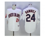 Cleveland Indians #24 Manny Ramirez White 1978 Turn Back The Clock Stitched MLB Jersey