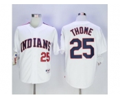 Cleveland Indians #25 Jim Thome White 1978 Turn Back The Clock Stitched MLB Jersey