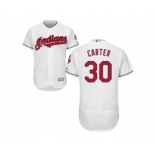 Cleveland Indians #30 Joe Carter White Flexbase Authentic Collection Stitched Baseball Jersey