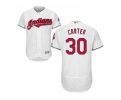 Cleveland Indians #30 Joe Carter White Flexbase Authentic Collection Stitched Baseball Jersey