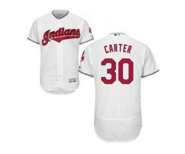 Cleveland Indians #30 Joe Carter White Flexbase Authentic Collection Stitched Baseball Jersey