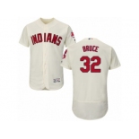 Cleveland Indians #32 Jay Bruce Cream Flexbase Authentic Collection MLB Jersey