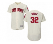 Cleveland Indians #32 Jay Bruce Cream Flexbase Authentic Collection MLB Jersey